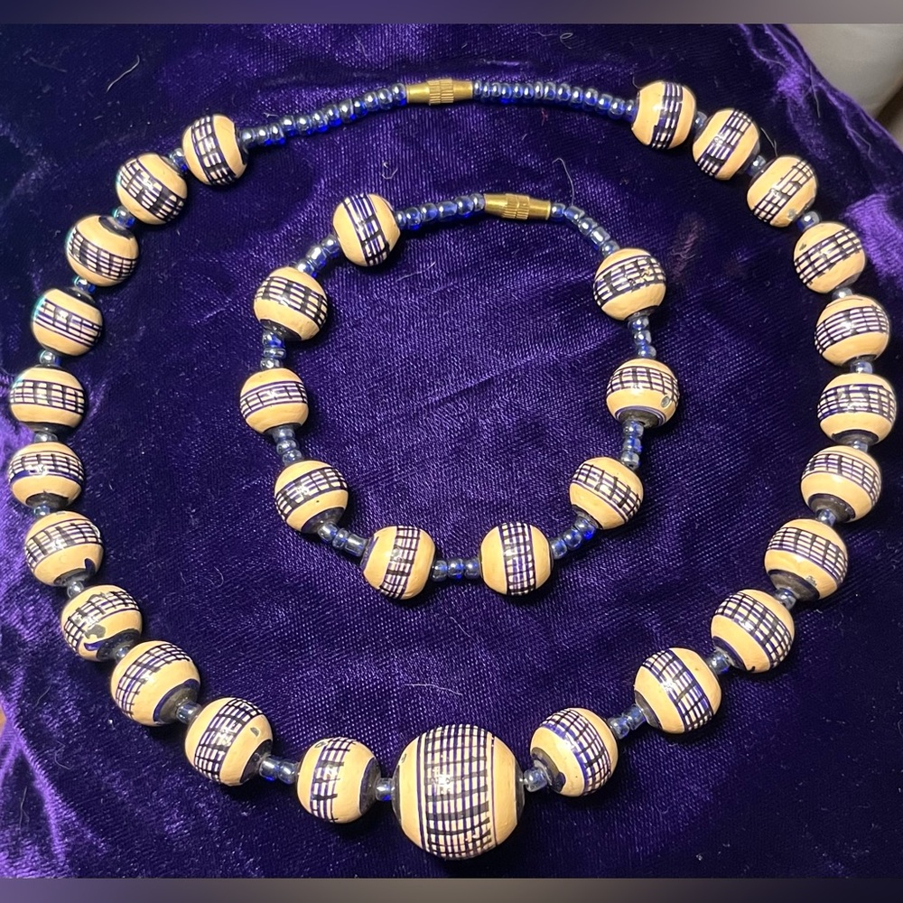 Handmade Beaded Necklace and Bracelet Set